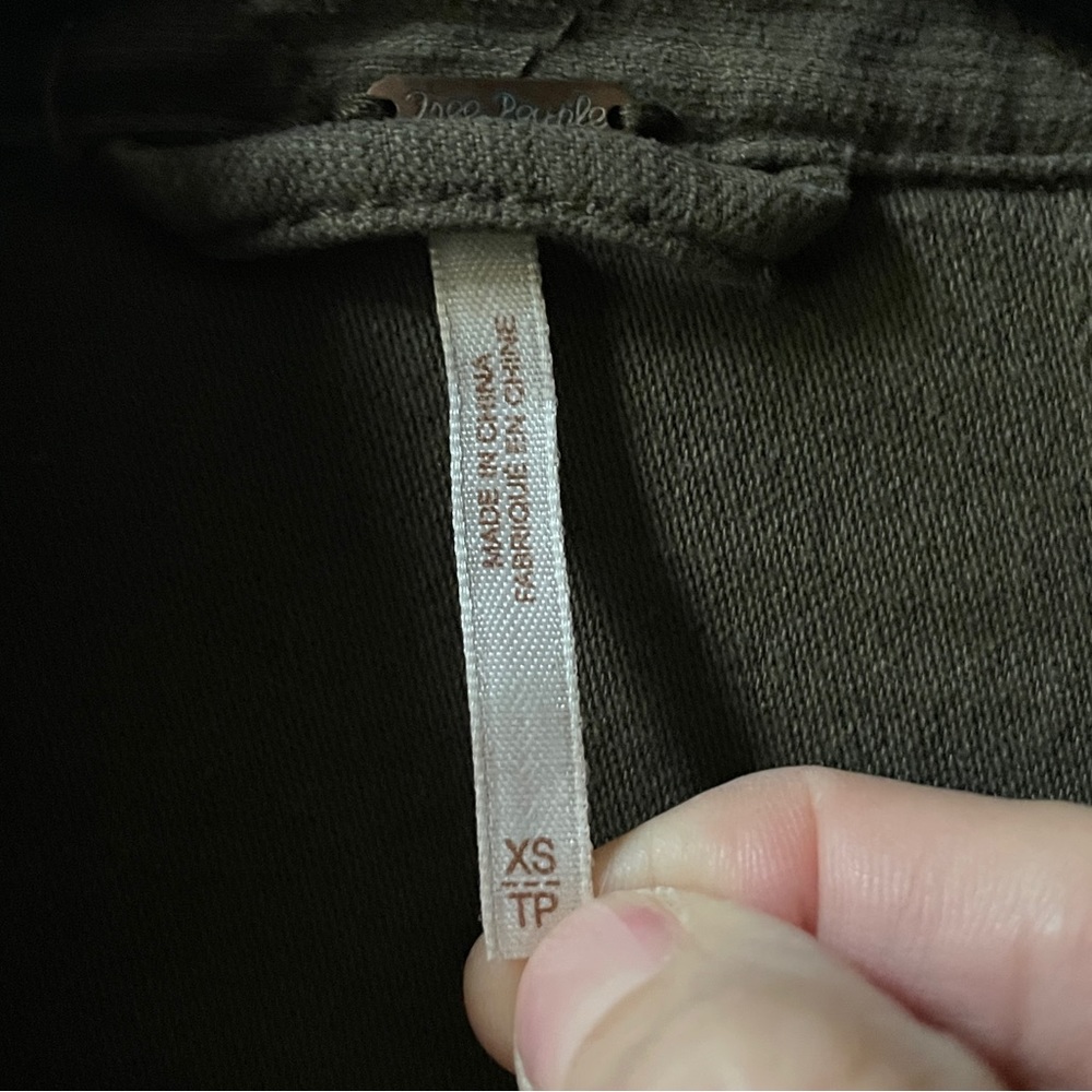 Free People Oversized Not Your Brother's Surplus Jacket in Olive size XS - Picture 5 of 7